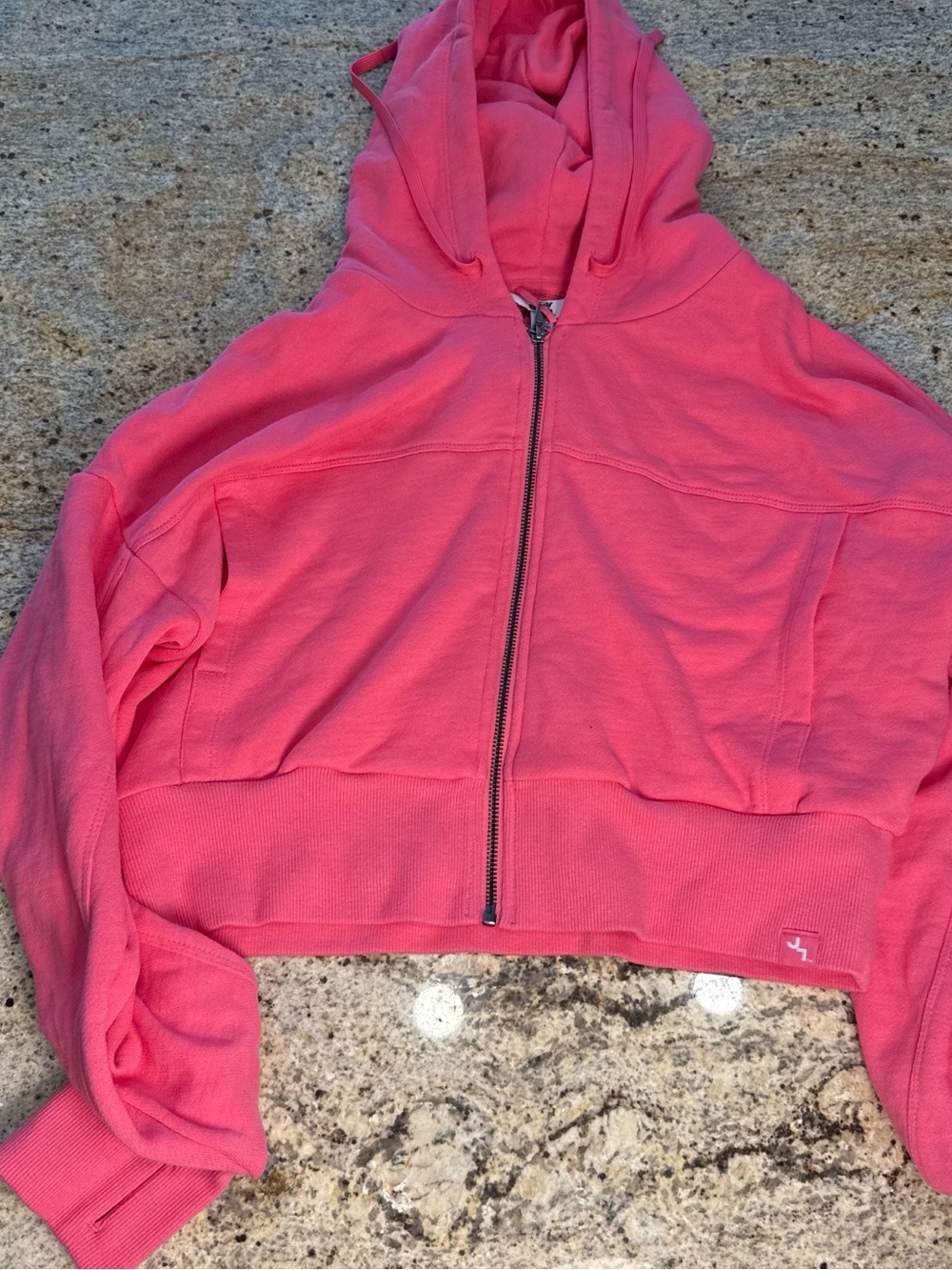 JoyLab Pink Cropped Zip Hoodie